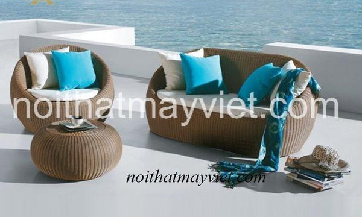 Bàn Ghế Sofa Mây Tre BGSF0012